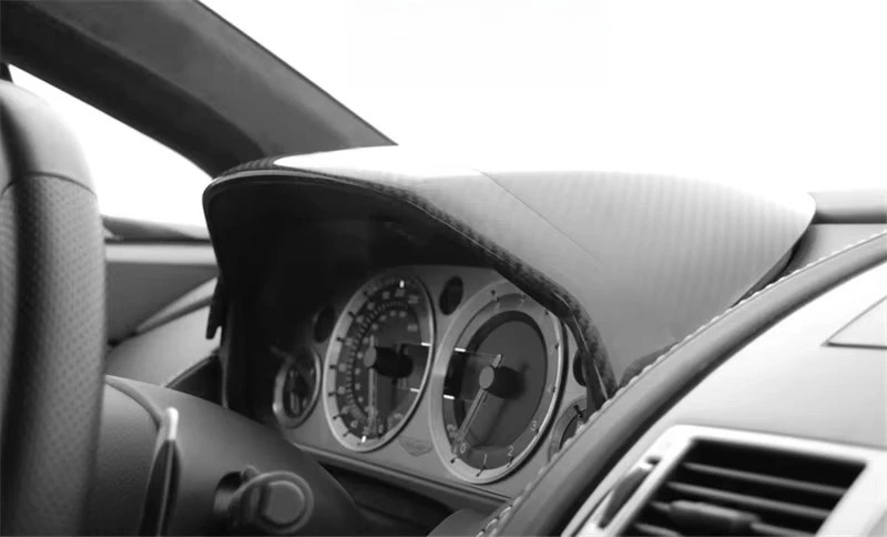 Dry Carbon Fiber 2006 to 2015 V8 Vantage & S V12 Vantage & S Instrument Cluster Cover Meter Hood Replacement for V8 V12